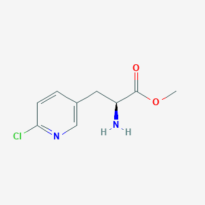 molecular formula C9H11ClN2O2 B12974081 Methyl (S)-2-amino-3-(6-chloropyridin-3-yl)propanoate 