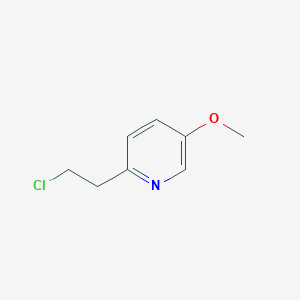 molecular formula C8H10ClNO B12974099 2-(2-Chloroethyl)-5-methoxypyridine 