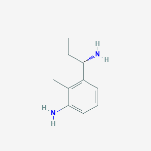 molecular formula C10H16N2 B12974101 (S)-3-(1-Aminopropyl)-2-methylaniline 
