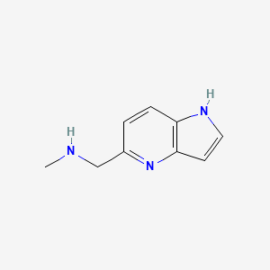 molecular formula C9H11N3 B12974105 N-Methyl-1-(1H-pyrrolo[3,2-b]pyridin-5-yl)methanamine 