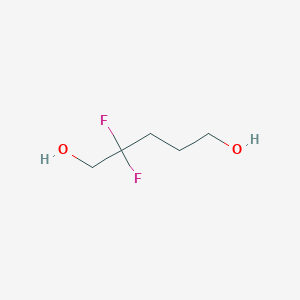 molecular formula C5H10F2O2 B12974111 2,2-Difluoropentane-1,5-diol 