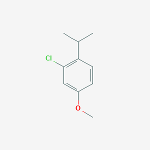 molecular formula C10H13ClO B12974214 2-Chloro-1-isopropyl-4-methoxybenzene 