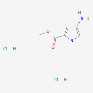 molecular formula C7H12Cl2N2O2 B12974280 Methyl 4-amino-1-methyl-1H-pyrrole-2-carboxylate dihydrochloride 