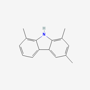 molecular formula C15H15N B12974290 1,3,8-Trimethyl-9H-carbazole 