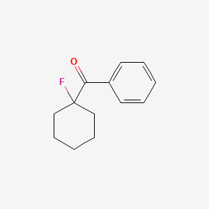 molecular formula C13H15FO B12974355 (1-Fluorocyclohexyl)(phenyl)methanone CAS No. 71057-11-9