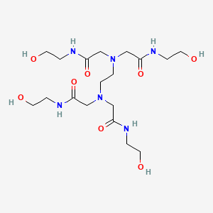 molecular formula C18H36N6O8 B12974375 2,2',2'',2'''-(Ethane-1,2-diylbis(azanetriyl))tetrakis(N-(2-hydroxyethyl)acetamide) 