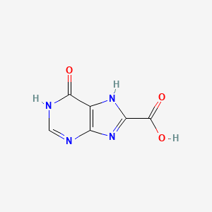 molecular formula C6H4N4O3 B12974388 6-oxo-6,7-dihydro-1H-purine-8-carboxylic acid 