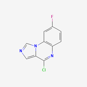 molecular formula C10H5ClFN3 B12974418 4-Chloro-8-fluoroimidazo[1,5-a]quinoxaline 