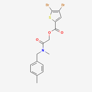 molecular formula C16H15Br2NO3S B12974425 2-(Methyl(4-methylbenzyl)amino)-2-oxoethyl 4,5-dibromothiophene-2-carboxylate 
