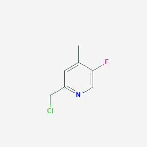 molecular formula C7H7ClFN B12974444 2-(Chloromethyl)-5-fluoro-4-methylpyridine 