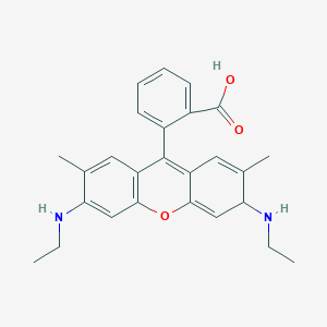 molecular formula C26H28N2O3 B12974473 2-(3,6-Bis(ethylamino)-2,7-dimethyl-3H-xanthen-9-yl)benzoic acid 