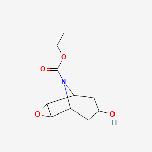 molecular formula C10H15NO4 B12974481 Ethyl 7-hydroxy-3-oxa-9-azatricyclo[3.3.1.02,4]nonane-9-carboxylate 