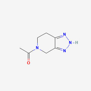 molecular formula C7H10N4O B12974553 1-(3,4,6,7-Tetrahydro-5H-[1,2,3]triazolo[4,5-c]pyridin-5-yl)ethan-1-one 