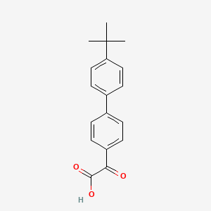 molecular formula C18H18O3 B12974564 2-(4'-(tert-Butyl)-[1,1'-biphenyl]-4-yl)-2-oxoacetic acid 
