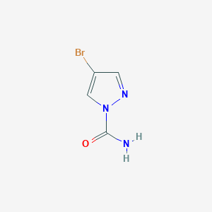 molecular formula C4H4BrN3O B12974575 4-bromo-1H-Pyrazole-1-carboxamide 