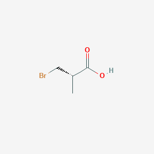molecular formula C4H7BrO2 B12974598 (2S)-3-Bromo-2-methylpropanoic acid CAS No. 81026-68-8