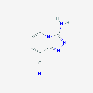 molecular formula C7H5N5 B12974622 3-Amino-[1,2,4]triazolo[4,3-a]pyridine-8-carbonitrile 