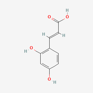 molecular formula C9H8O4 B1297467 2,4-Dihydroxycinnamic acid CAS No. 614-86-8