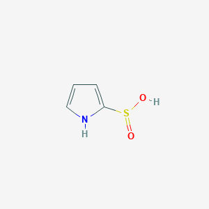 molecular formula C4H5NO2S B12974676 1H-pyrrole-2-sulfinic acid 