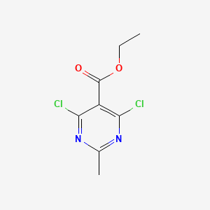 molecular formula C8H8Cl2N2O2 B12974696 Ethyl 4,6-dichloro-2-methylpyrimidine-5-carboxylate 