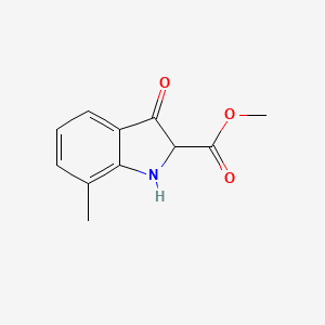 molecular formula C11H11NO3 B12974697 Methyl 7-methyl-3-oxoindoline-2-carboxylate 