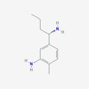 molecular formula C11H18N2 B12974699 (S)-5-(1-Aminobutyl)-2-methylaniline 
