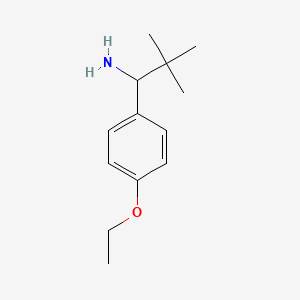molecular formula C13H21NO B12974712 1-(4-Ethoxyphenyl)-2,2-dimethylpropan-1-amine 