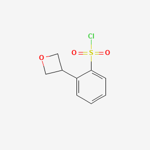 molecular formula C9H9ClO3S B12974733 2-(Oxetan-3-yl)benzene-1-sulfonyl chloride 