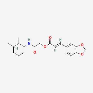 molecular formula C20H25NO5 B12974750 [2-[(2,3-dimethylcyclohexyl)amino]-2-oxoethyl] (E)-3-(1,3-benzodioxol-5-yl)prop-2-enoate 
