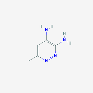 molecular formula C5H8N4 B12974765 6-Methylpyridazine-3,4-diamine 