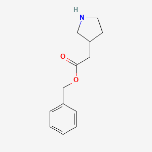 molecular formula C13H17NO2 B12974803 Benzyl 2-(pyrrolidin-3-yl)acetate 