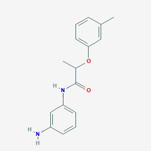 molecular formula C16H18N2O2 B1297483 N-(3-aminophenyl)-2-(3-methylphenoxy)propanamide CAS No. 954269-69-3