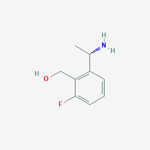 molecular formula C9H12FNO B12974833 (S)-(2-(1-Aminoethyl)-6-fluorophenyl)methanol 