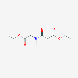 molecular formula C10H17NO5 B12974851 Ethyl 3-((2-ethoxy-2-oxoethyl)(methyl)amino)-3-oxopropanoate 
