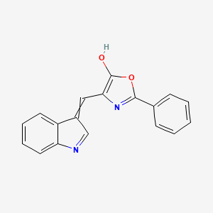 molecular formula C18H12N2O2 B1297486 5(4H)-Oxazolone, 4-(1H-indol-3-ylmethylene)-2-phenyl- CAS No. 102913-26-8