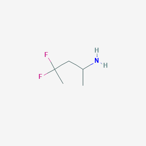 molecular formula C5H11F2N B12974873 4,4-Difluoropentan-2-amine 