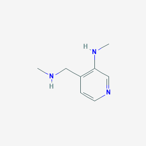 molecular formula C8H13N3 B12974886 N-Methyl-4-((methylamino)methyl)pyridin-3-amine 