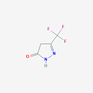 molecular formula C4H3F3N2O B1297491 3-(Trifluoromethyl)-2-pyrazolin-5-one CAS No. 401-73-0