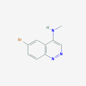 molecular formula C9H8BrN3 B12974928 6-Bromo-N-methylcinnolin-4-amine 