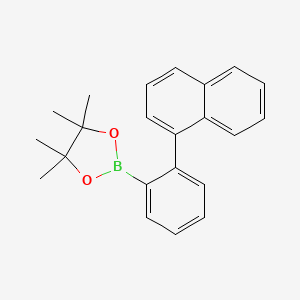 molecular formula C22H23BO2 B12974934 4,4,5,5-Tetramethyl-2-(2-(naphthalen-1-yl)phenyl)-1,3,2-dioxaborolane 
