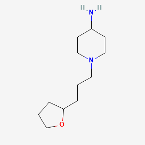 molecular formula C12H24N2O B12974949 1-(3-(Tetrahydrofuran-2-yl)propyl)piperidin-4-amine 