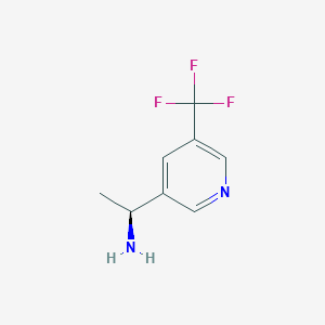 molecular formula C8H9F3N2 B12974955 (S)-1-(5-(Trifluoromethyl)pyridin-3-yl)ethan-1-amine 