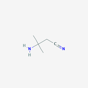 molecular formula C5H10N2 B12974959 3-Amino-3-methylbutanenitrile 