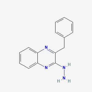 molecular formula C15H14N4 B1297496 2-Benzyl-3-hydrazinoquinoxaline CAS No. 223929-23-5