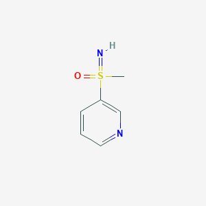 molecular formula C6H8N2OS B12975009 Imino(methyl)(pyridin-3-yl)-l6-sulfanone 