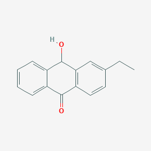 molecular formula C16H14O2 B12975024 3-Ethyl-10-hydroxyanthracen-9(10H)-one 