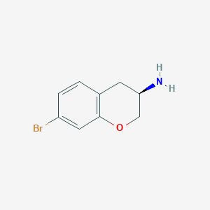 molecular formula C9H10BrNO B12975041 (R)-7-Bromochroman-3-amine 