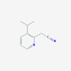 molecular formula C10H12N2 B12975044 2-(3-Isopropylpyridin-2-yl)acetonitrile 