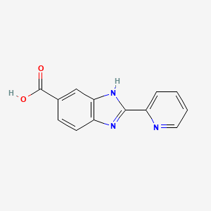 molecular formula C13H9N3O2 B1297505 2-(Pyridin-2-yl)-1H-benzo[d]imidazole-6-carboxylic acid CAS No. 669070-64-8