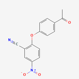 molecular formula C15H10N2O4 B1297506 2-(4-acetylphenoxy)-5-nitrobenzonitrile CAS No. 82673-98-1